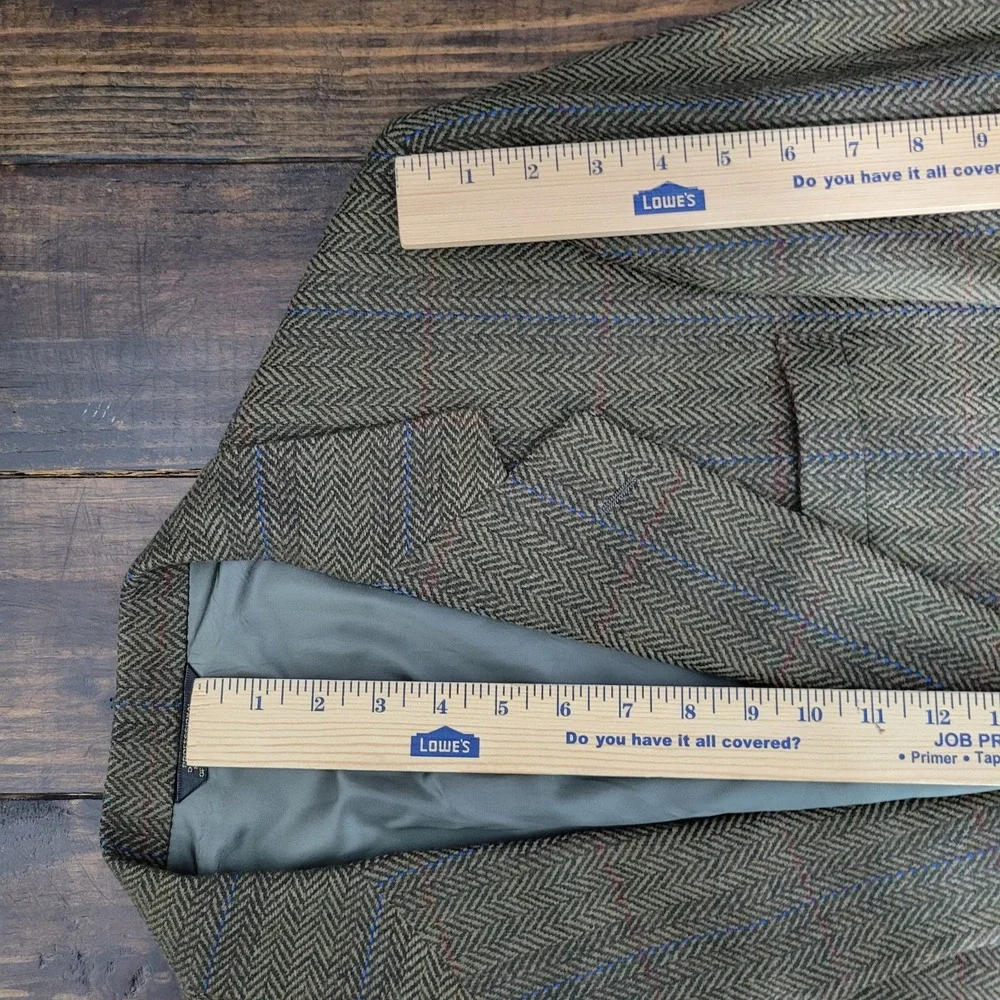 VTG Corbin Men's Tweed Sport Coat Blazer Two Button Plaid Herringbone Size 42R‎